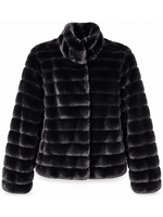 Lela Black Faux Fur Jacket