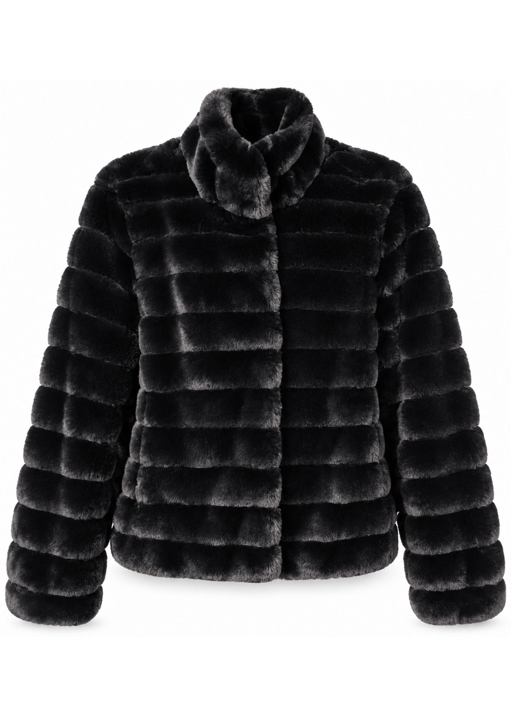 Lela Black Faux Fur Jacket