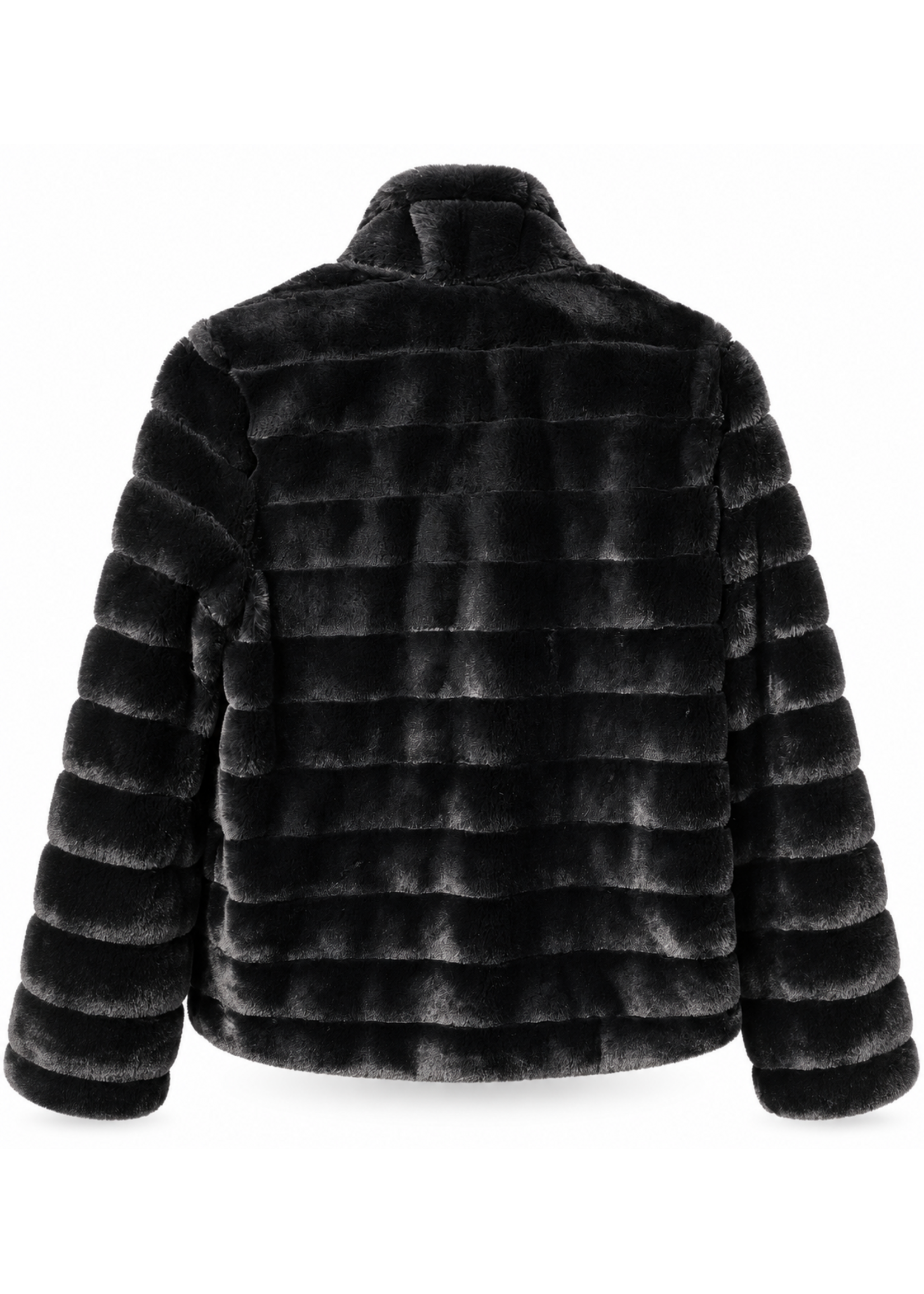 Lela Black Faux Fur Jacket