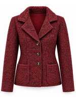 Papa Fashion Sporty Plaid Button Up Jacket