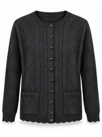 Knit Cardigan Button Up