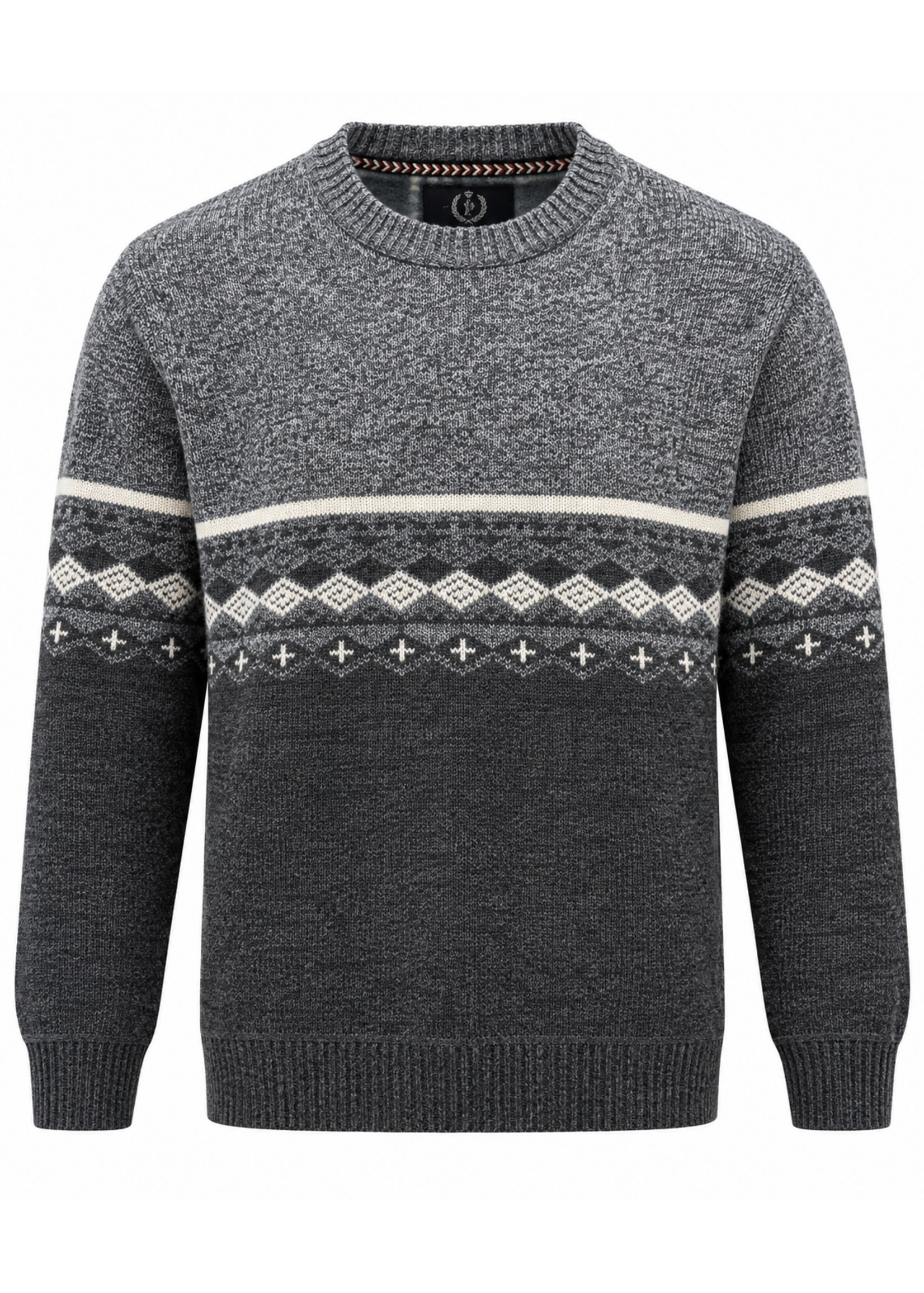 Urbaine Urbaine Men's Crewneck Sweater Polar Plaid
