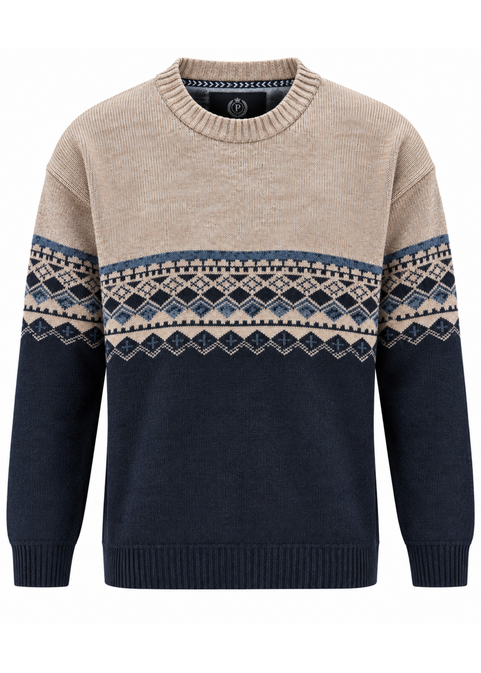 Urbaine Urbaine Men's Crewneck Sweater Polar Plaid