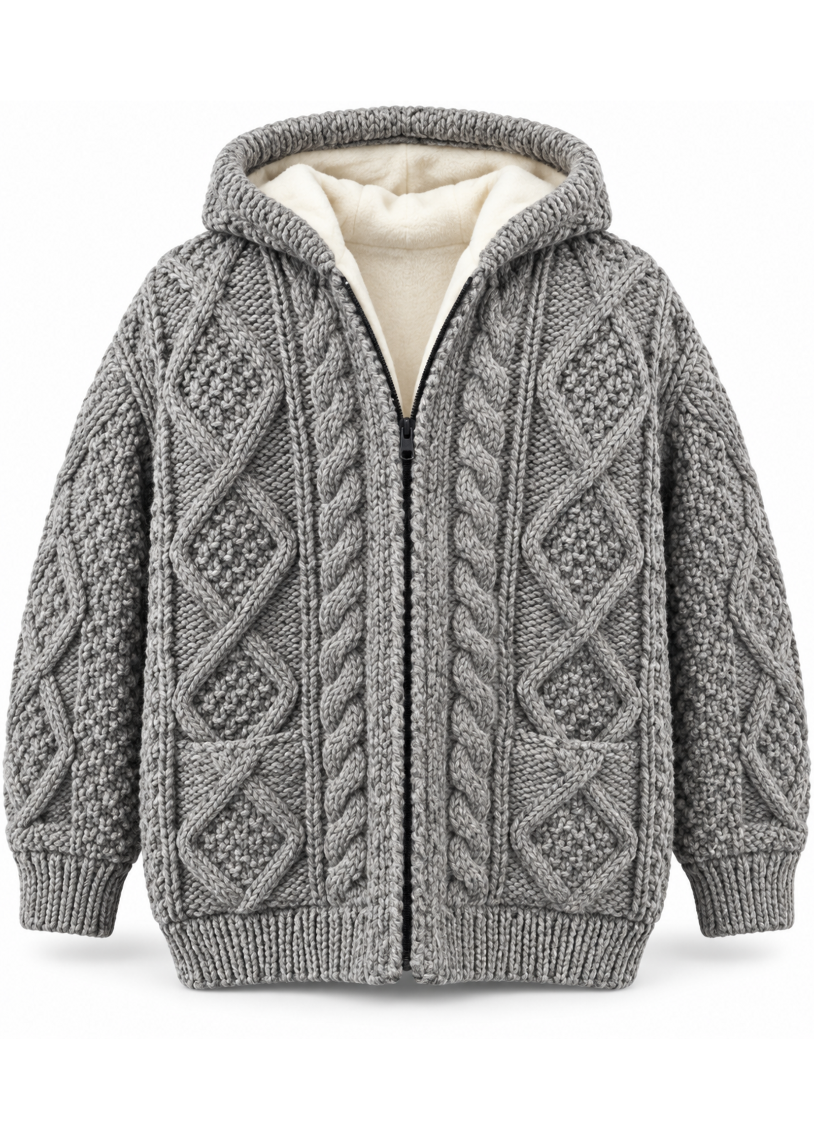 Sheep Wool Zip-up Sweaters Unisex