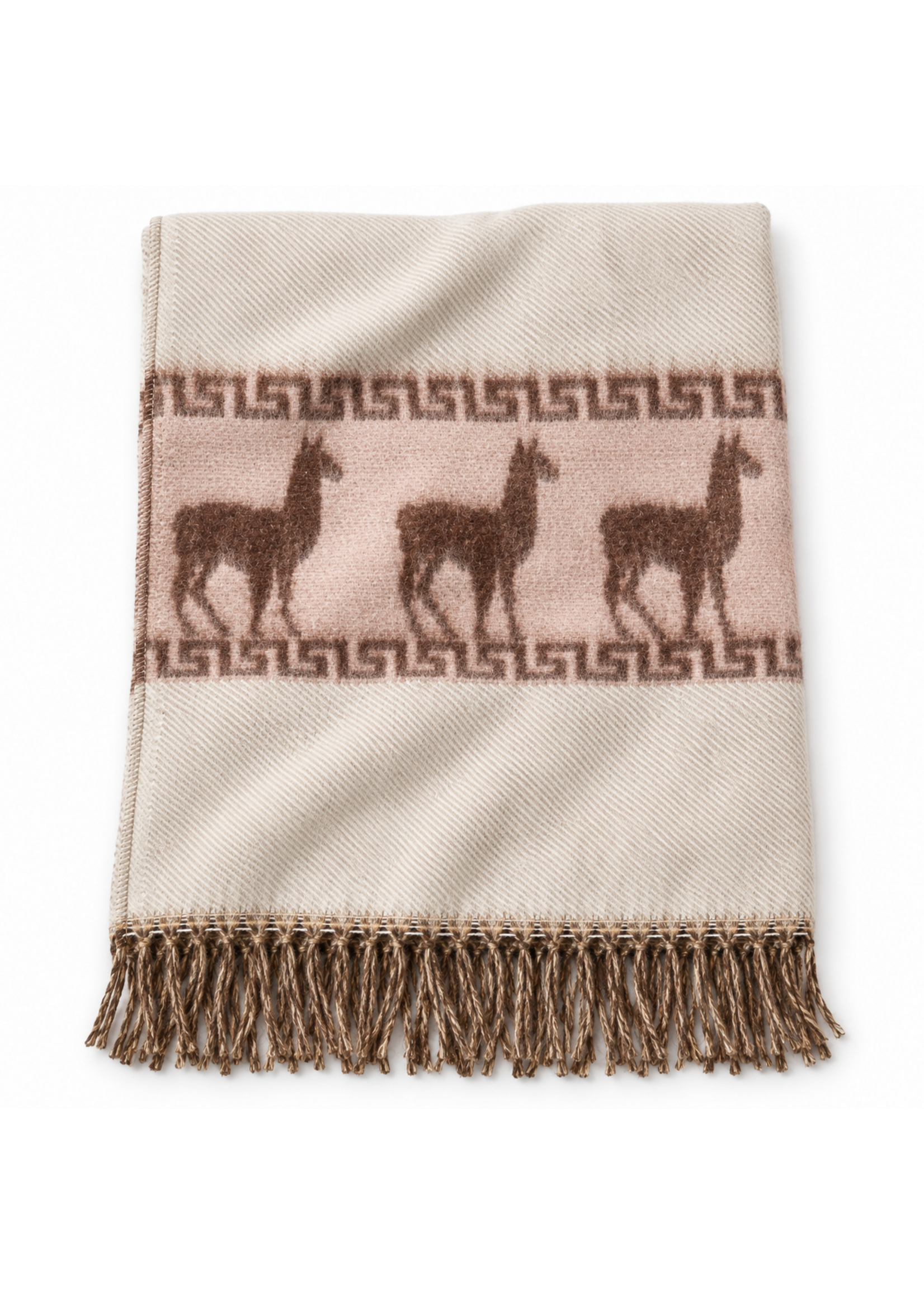 Thick Alpaca Wool Blanket Hand Made in Peru