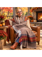 Alpaca Throw 64" x 60" Brown Multi
