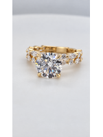 Lab Diamond Engagement Set Brilliant 14ky 4.34Ctw