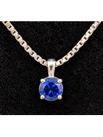Sterling Blue September Birthstone Pendant