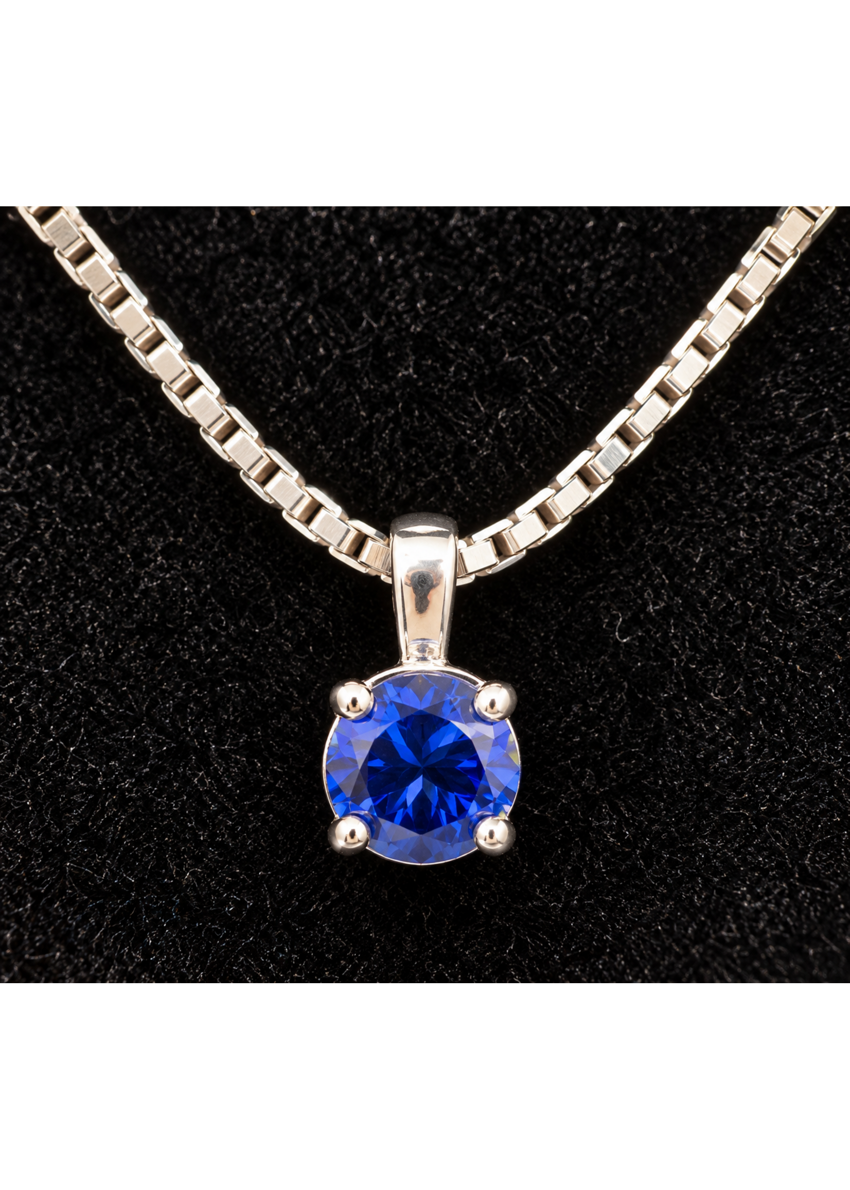 Sterling Blue September Birthstone Pendant