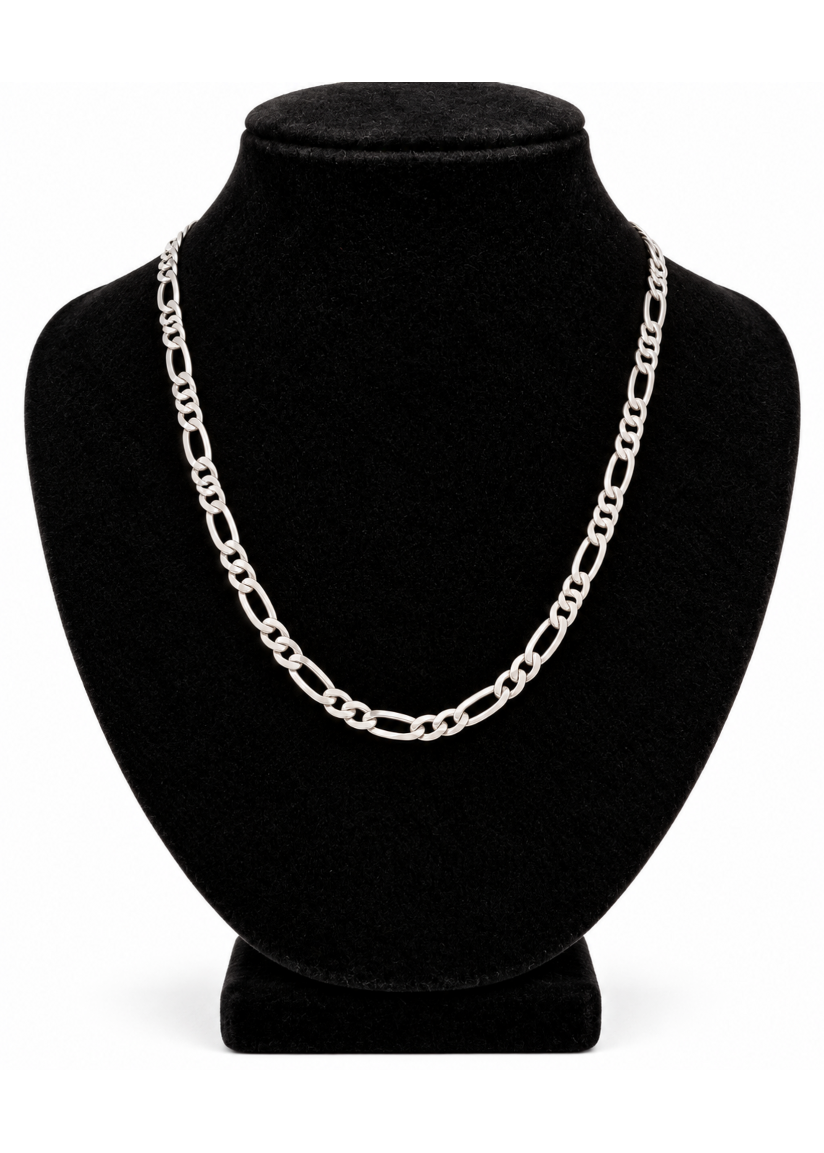 Vintage Heavy Sterling Figaro Chain 22"