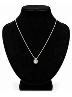 Sterling Silver Bezel Set CZ Necklace 18"