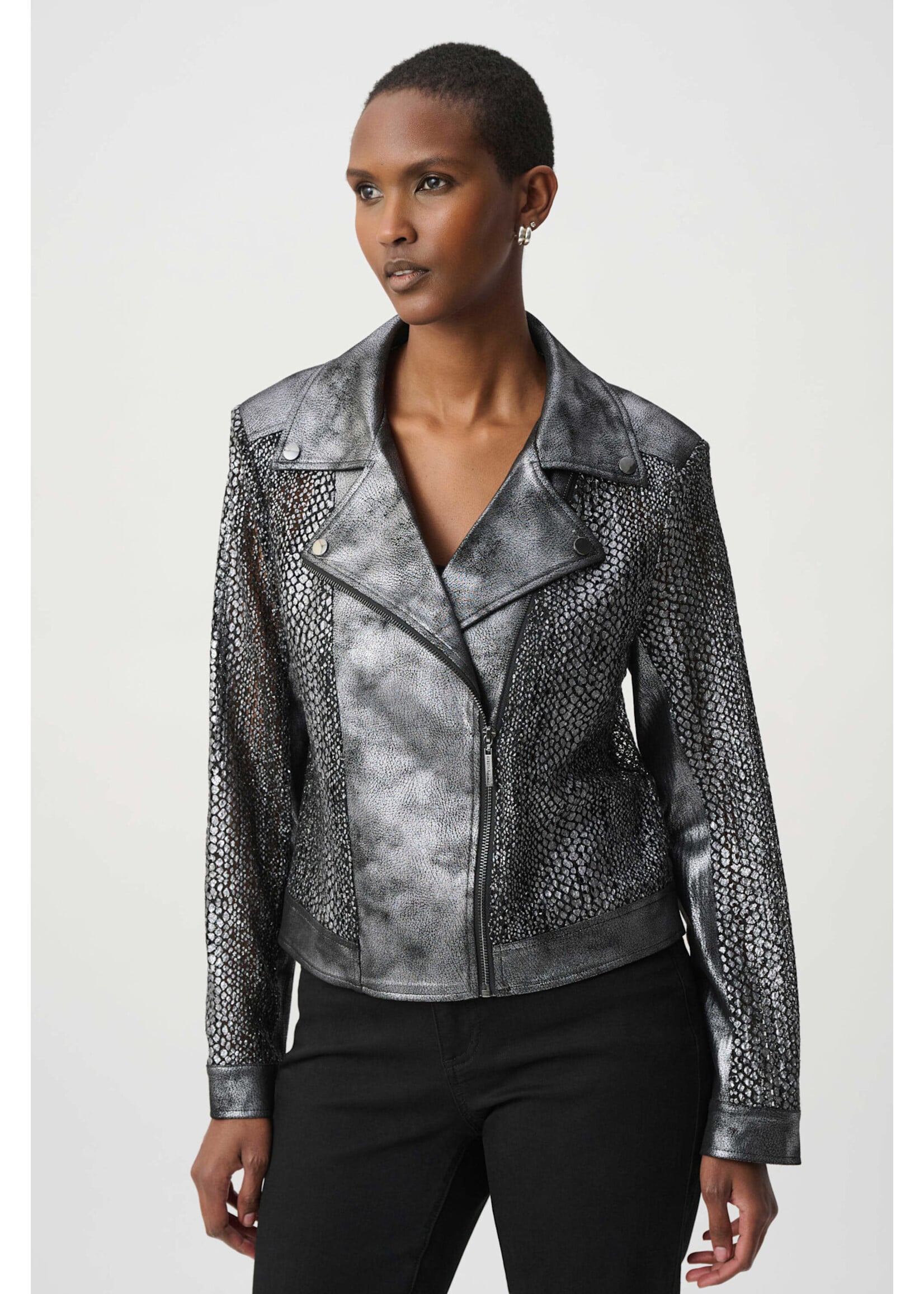 Joseph Ribkoff Joseph Ribkoff Faux Suede Moto Jacket