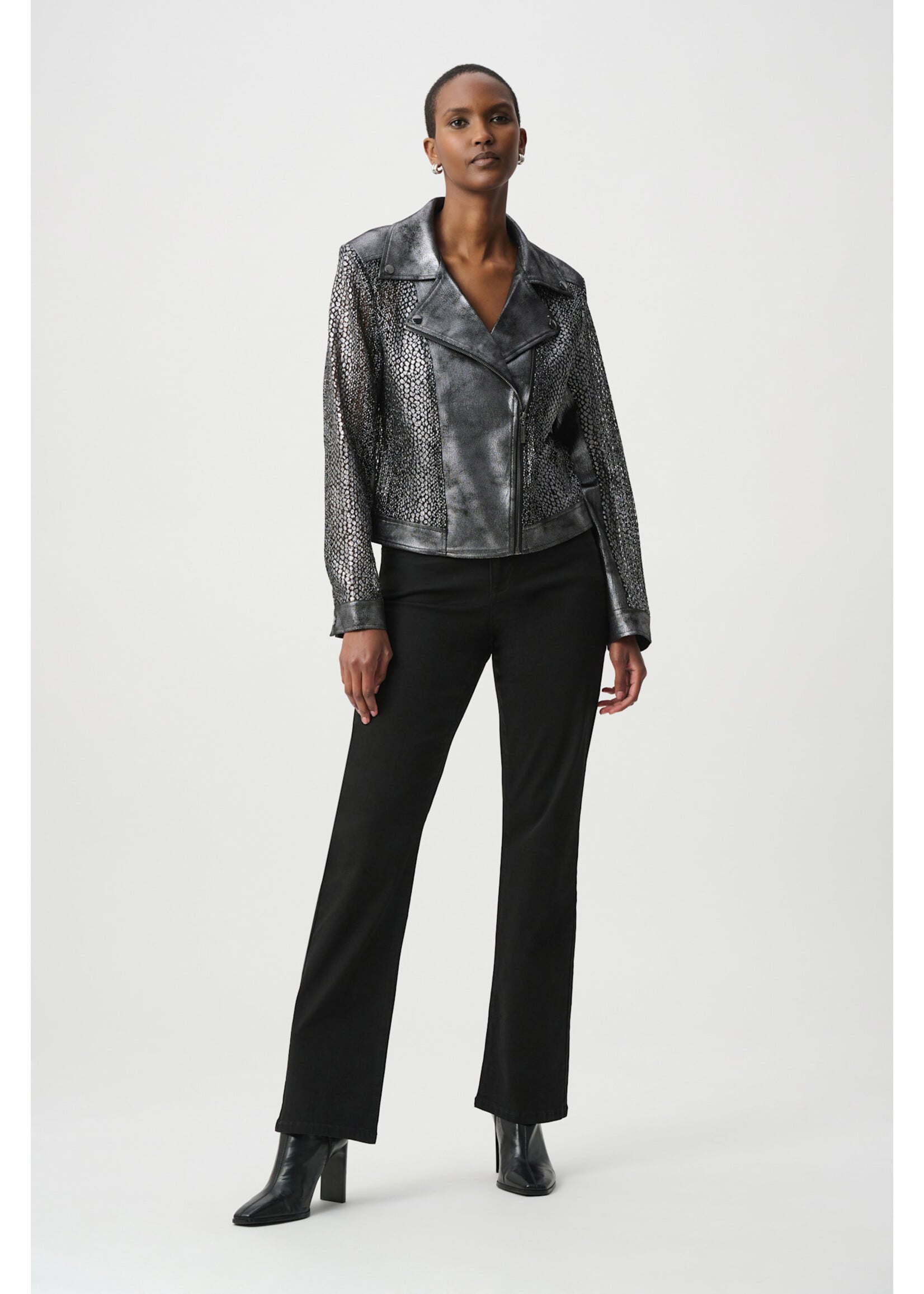 Joseph Ribkoff Joseph Ribkoff Faux Suede Moto Jacket