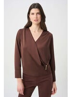 Joseph Ribkoff Joseph Ribkoff Recycled Satin Wrap Top