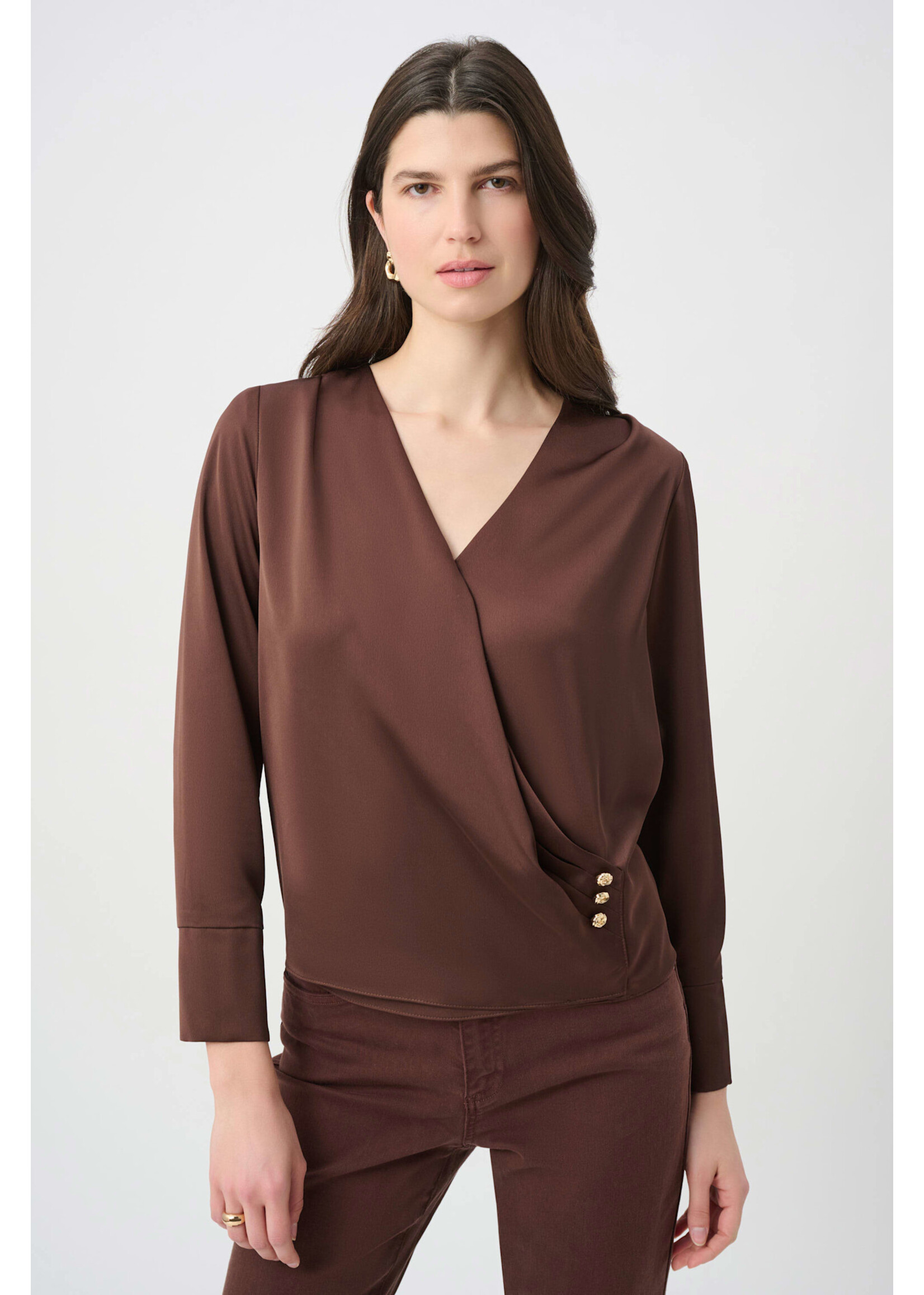 Joseph Ribkoff Joseph Ribkoff Recycled Satin Wrap Top