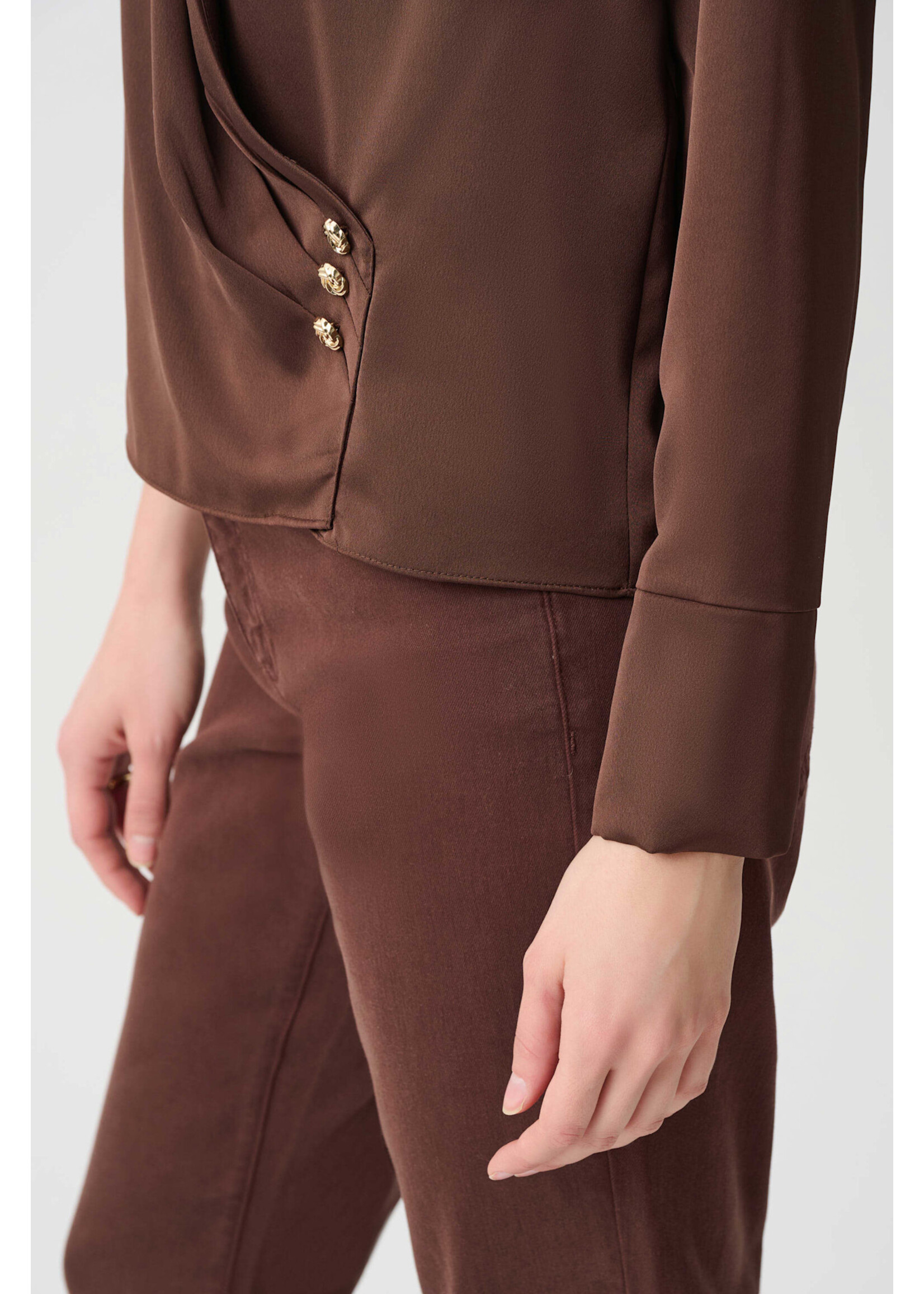 Joseph Ribkoff Joseph Ribkoff Recycled Satin Wrap Top