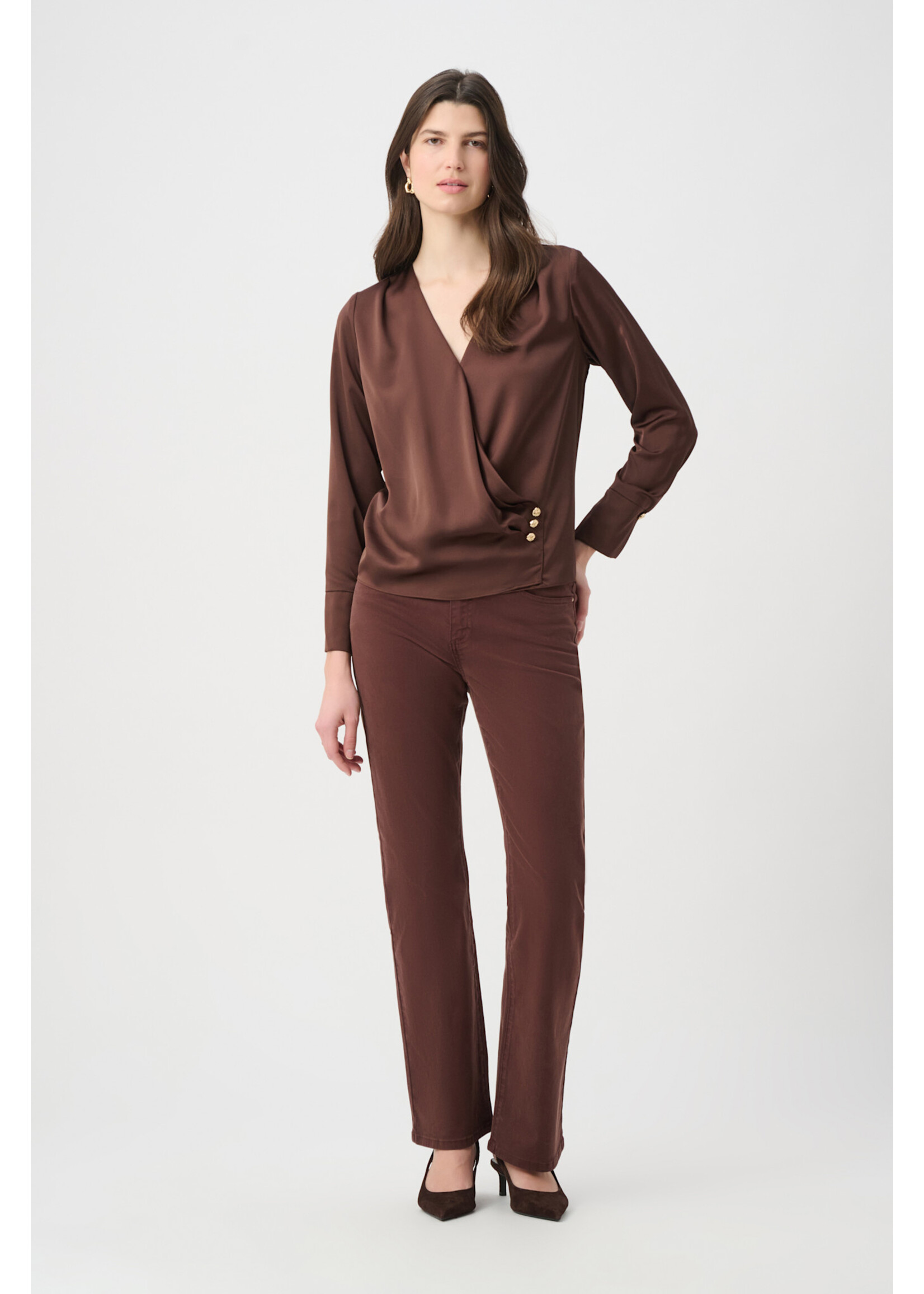 Joseph Ribkoff Joseph Ribkoff Recycled Satin Wrap Top