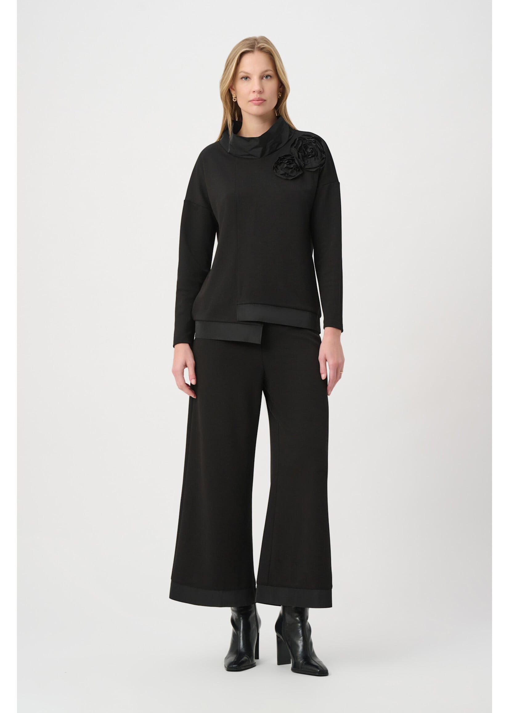 Joseph Ribkoff Joseph Ribkoff Asymmetrical Floral Embroidered Tunic