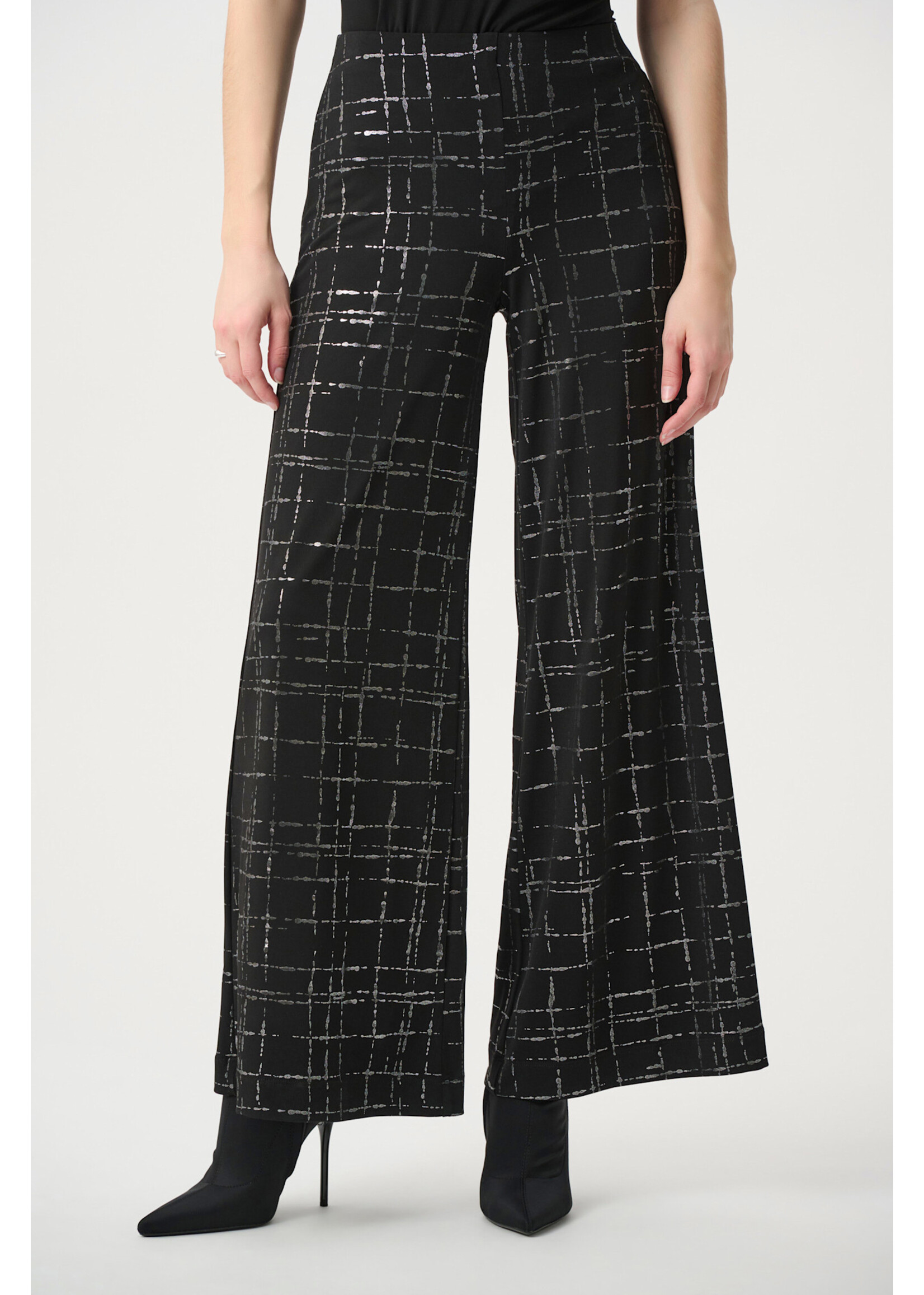 Joseph Ribkoff Joseph Ribkoff Plaid Wide Leg Pants