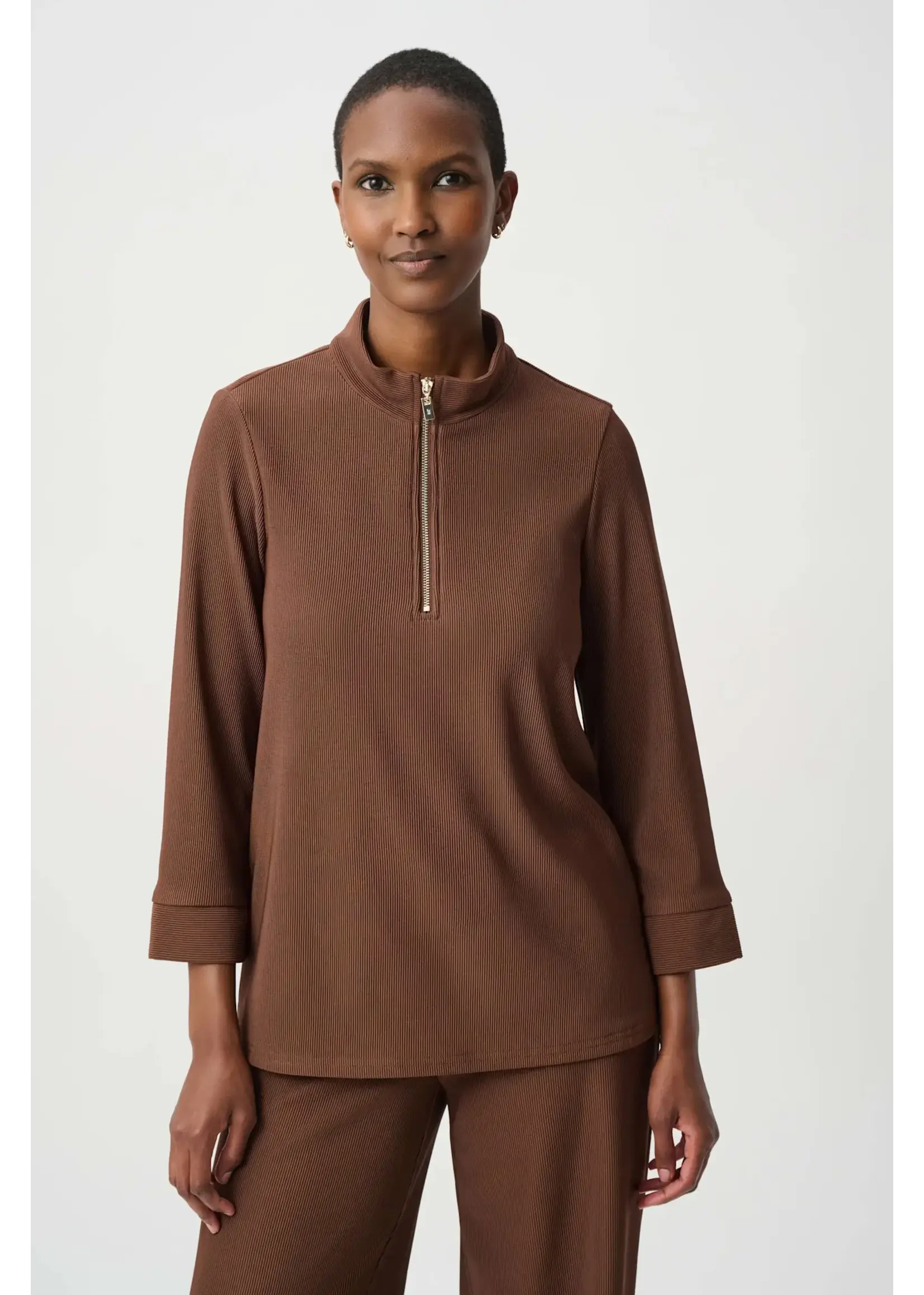 Joseph Ribkoff Joseph Ribkoff Rib Knit Half Zip Top