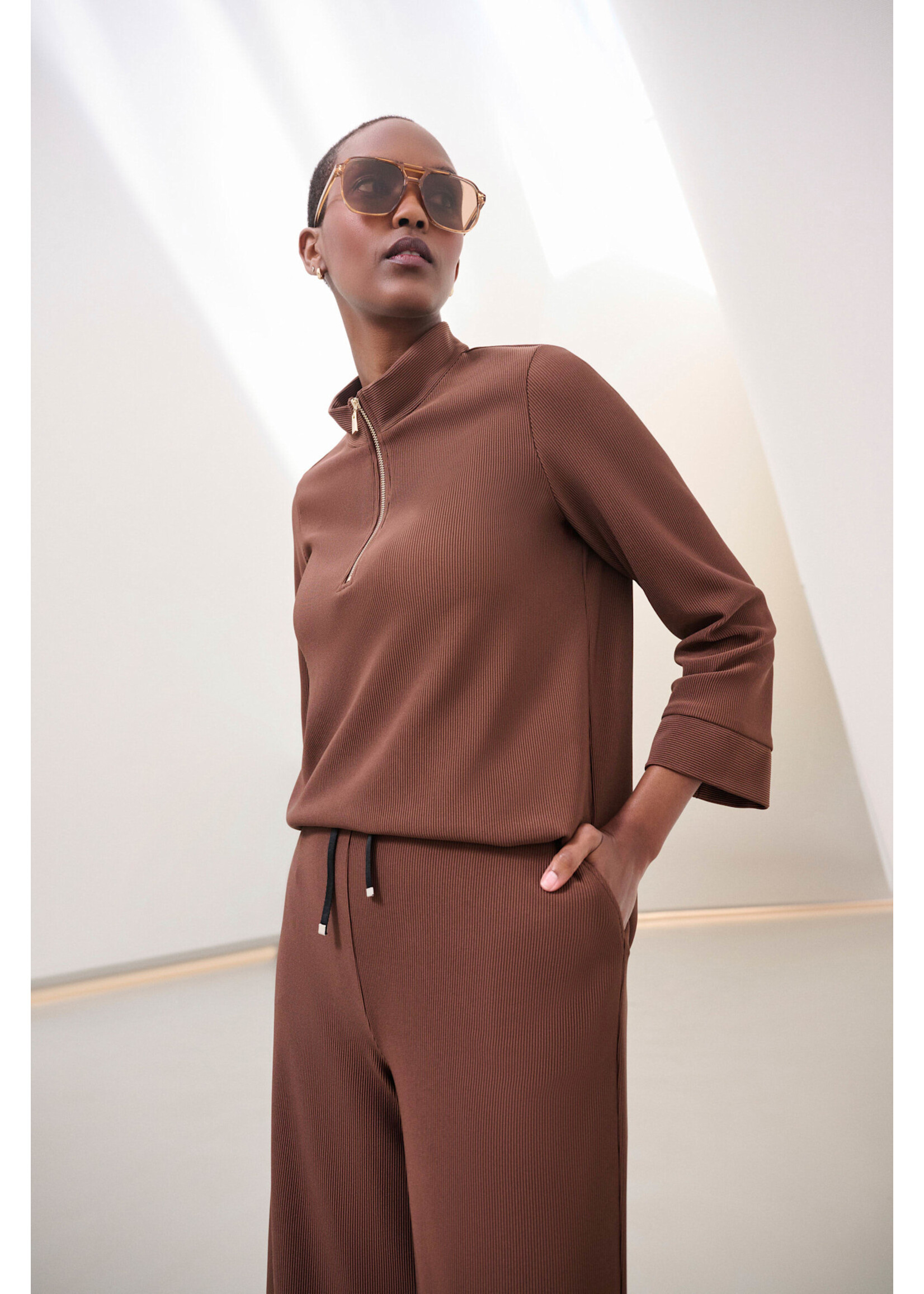 Joseph Ribkoff Joseph Ribkoff Rib Knit Half Zip Top