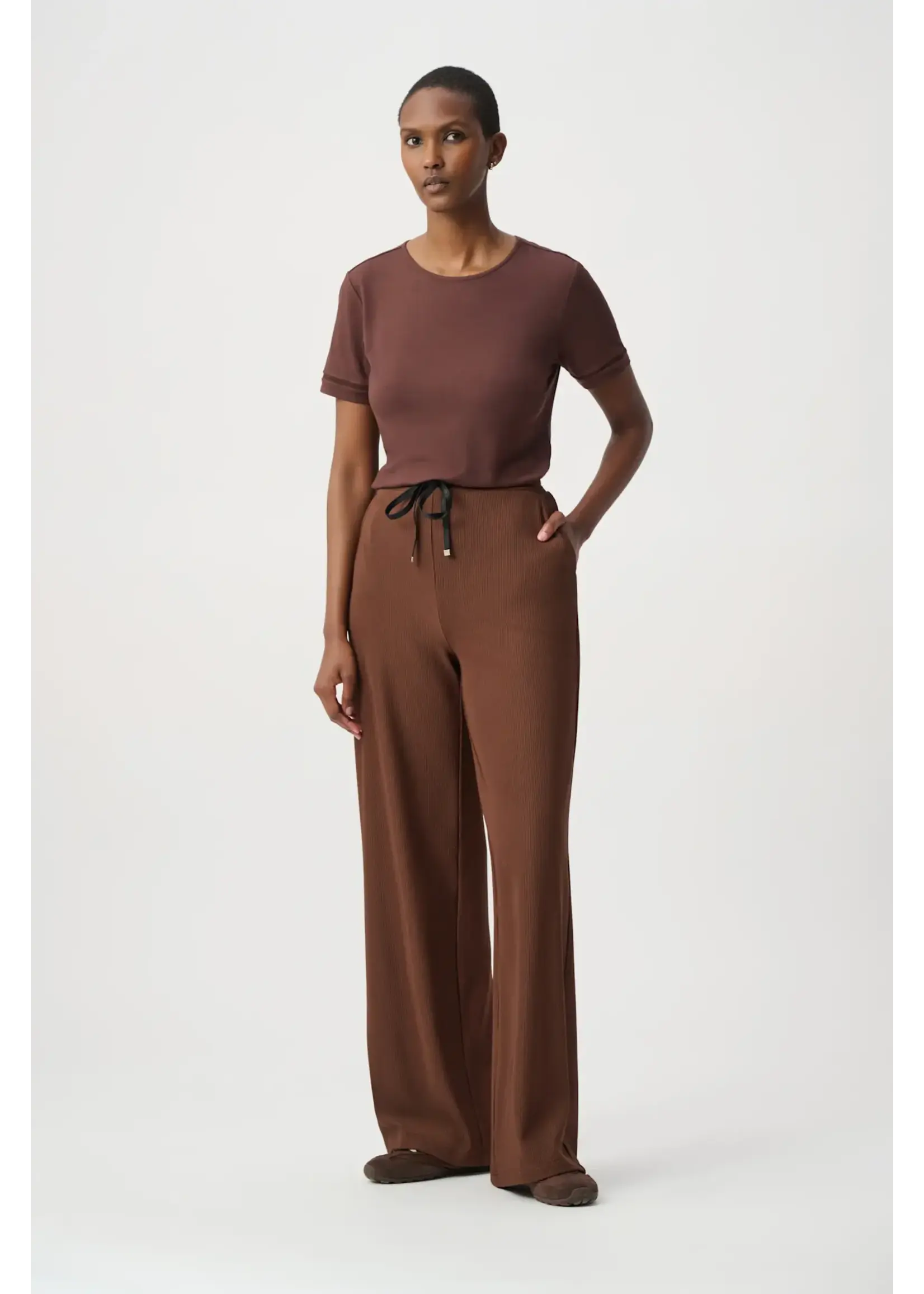 Joseph Ribkoff Joseph Ribkoff Rib Knit Wide Leg Pull On Pants