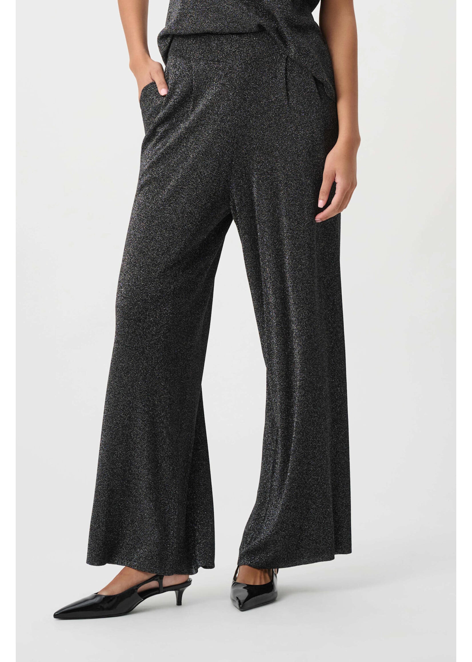 Joseph Ribkoff Joseph Ribkoff Lurex Sweater Wide Leg Pants