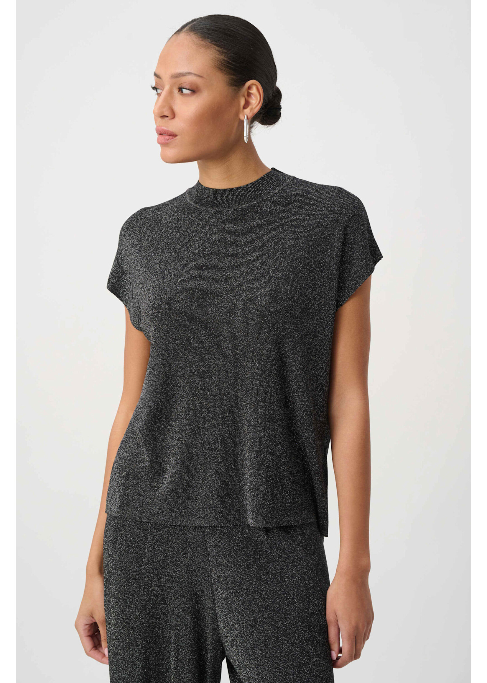 Joseph Ribkoff Joseph Ribkoff Mock Neck Lurex Sweater Top