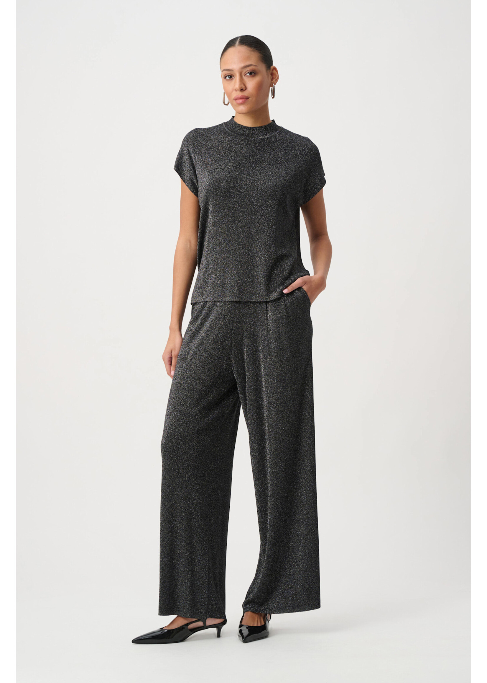 Joseph Ribkoff Joseph Ribkoff Mock Neck Lurex Sweater Top