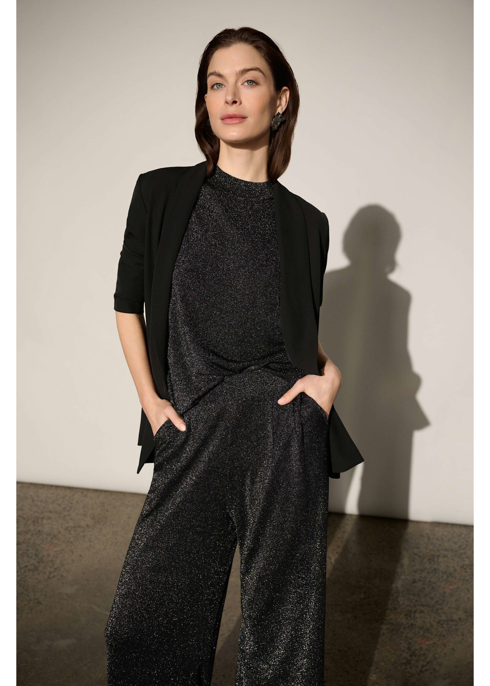 Joseph Ribkoff Joseph Ribkoff Mock Neck Lurex Sweater Top