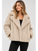 Tom & Eva Tom & Eva Cable Faux Fur Jacket