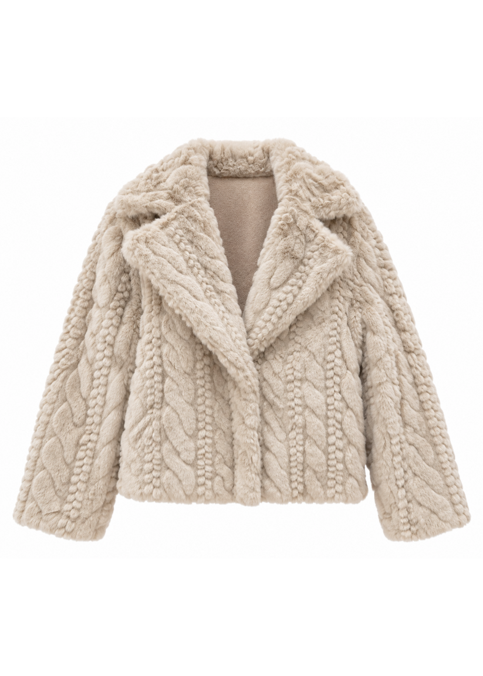 Tom & Eva Tom & Eva Cable Faux Fur Jacket