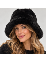 Tom & Eva Tom & Eva Faux Fur Bucket Hat Black