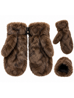 Tom & Eva Tom & Eva Textured Faux Fur Mittens