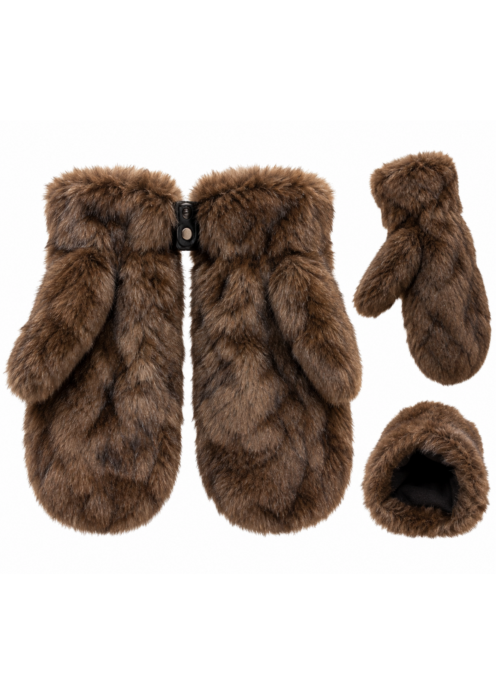 Tom & Eva Tom & Eva Textured Faux Fur Mittens