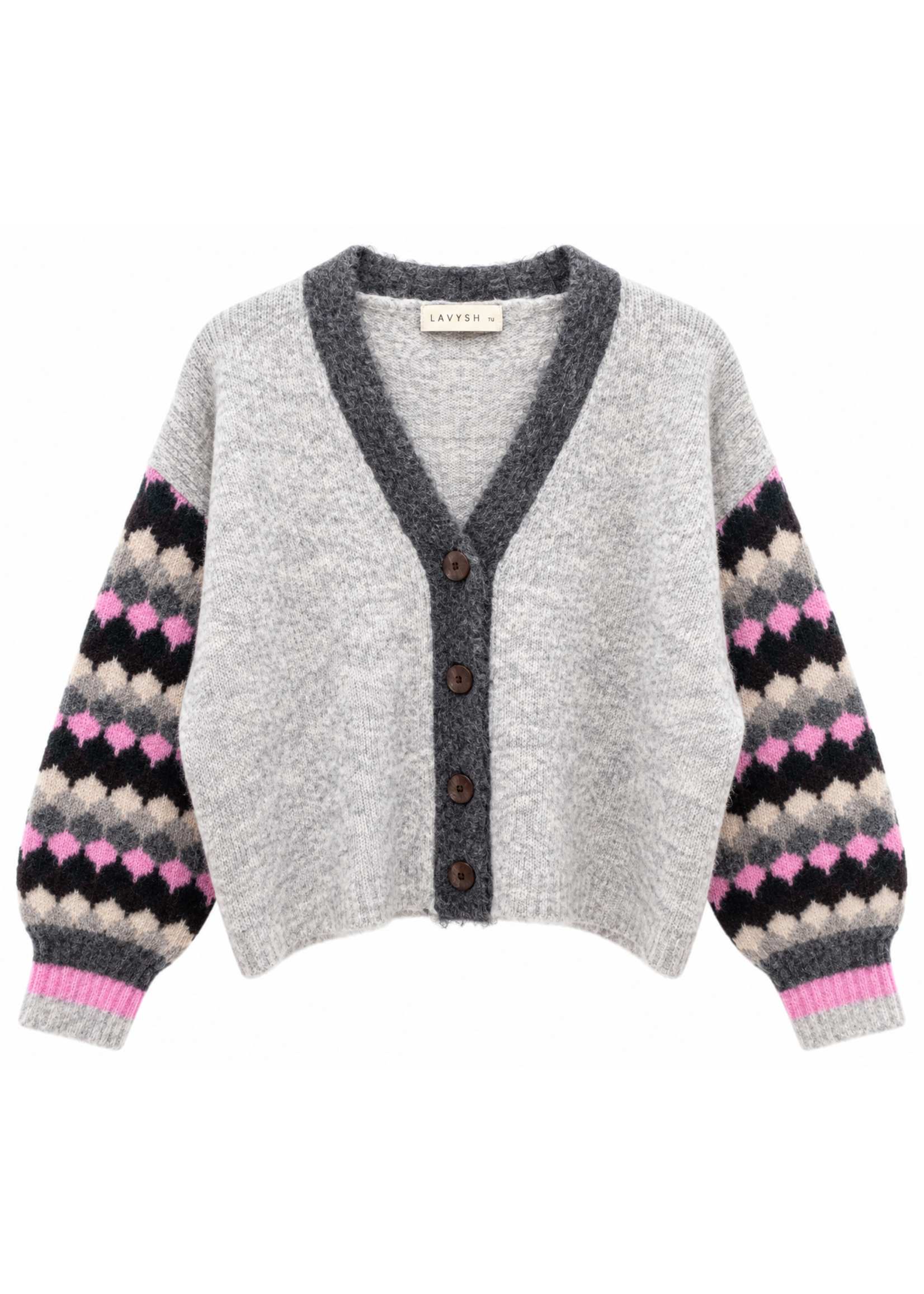 Lavysh Lavysh Striped Arm Cardigan O/S