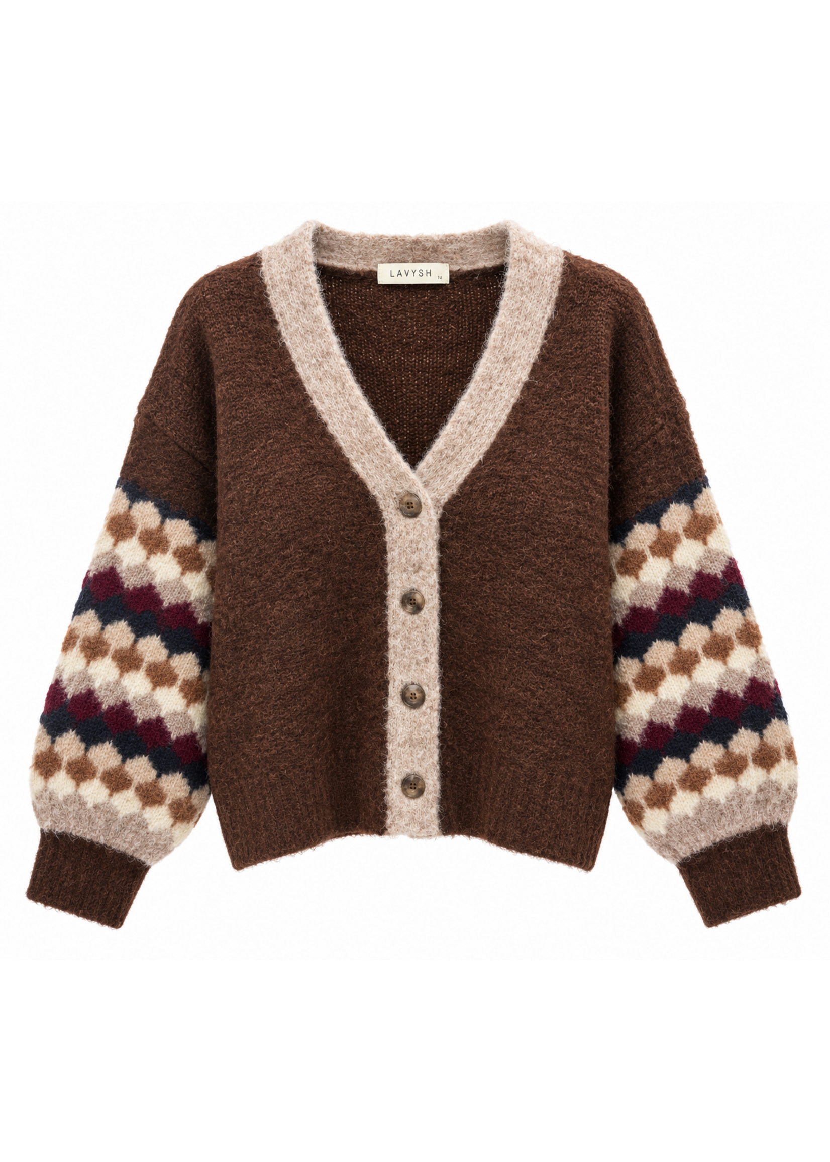 Lavysh Lavysh Striped Arm Cardigan O/S