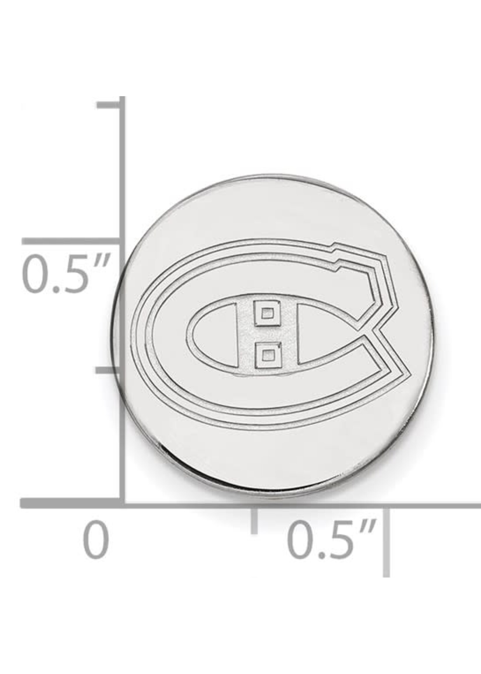 Quality Gold Sterling Silver Rhodium Plated Montreal Canadiens Lapel Pin