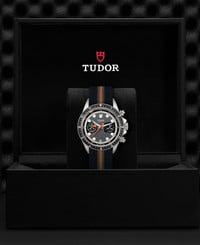 Tudor TUDOR Heritage Chrono  Grey and dark-coloured dial, Fabric strap