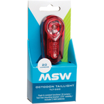 MSW Octodon Rear Taillight with Multiple Lighting Modes Black 