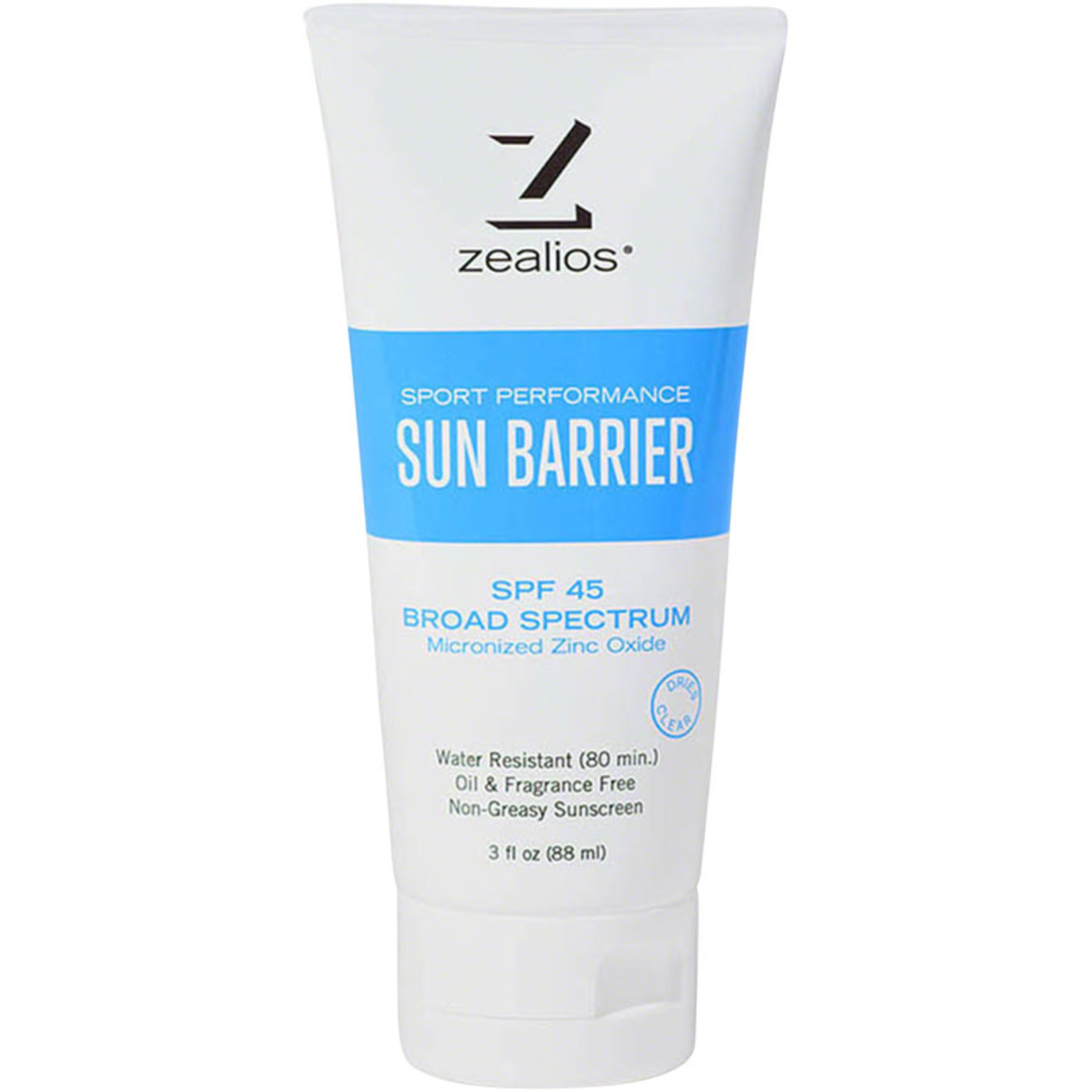Zealios Zealios Sun Barrier SPF 45 Sunscreen 3oz Tube