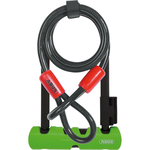 ABUS ABUS Ultra 410 U-Lock - 3.9 x 7 Keyed Black/Green Includes Cobra Cable and Bracket