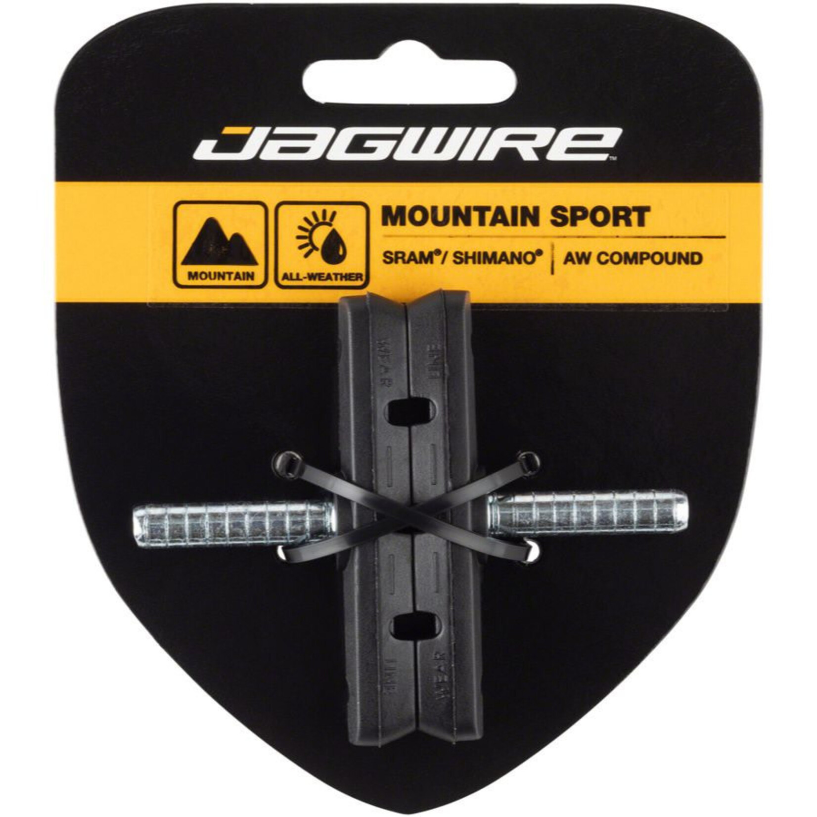 Jagwire Mountain Sport Brake Pads Smooth Post 70mm Pad, Black