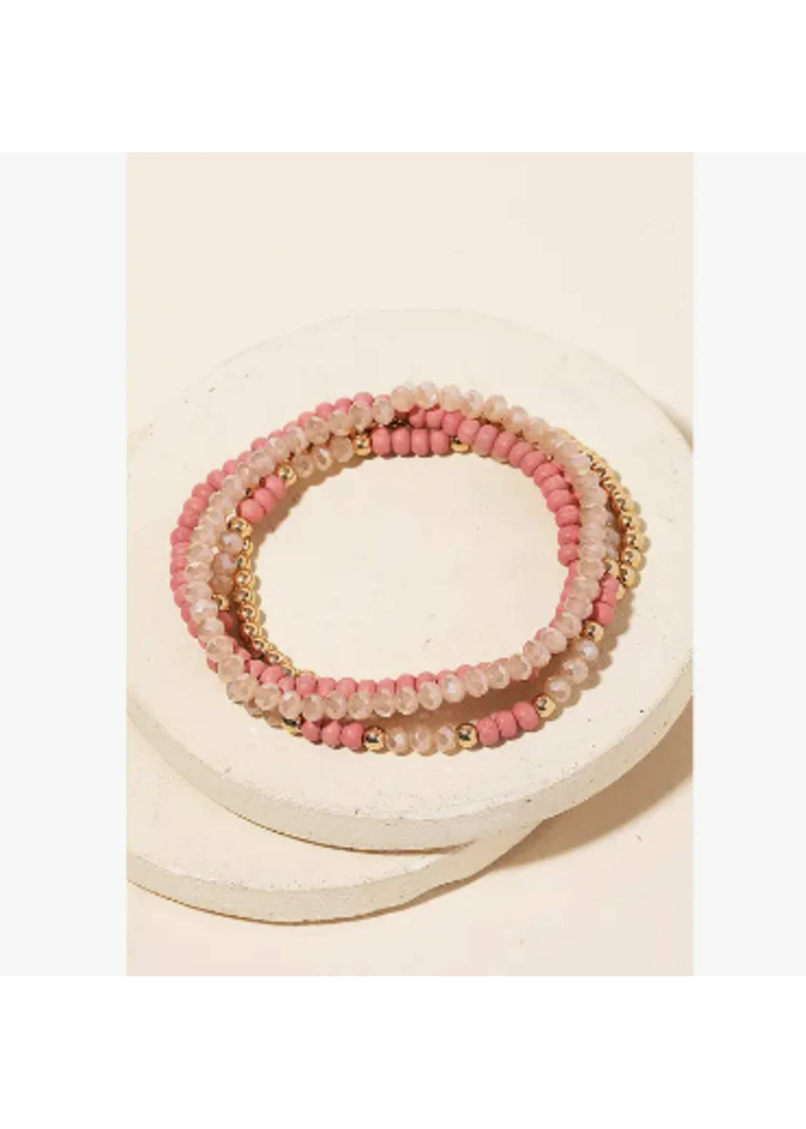 Pink Stackable Bracelet Set