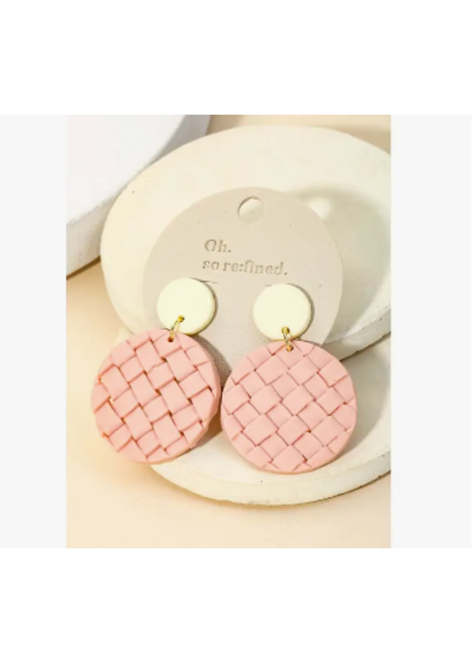 Pink Clay Earring