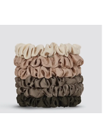 Petite Satin Scrunchies 6PC - Olives