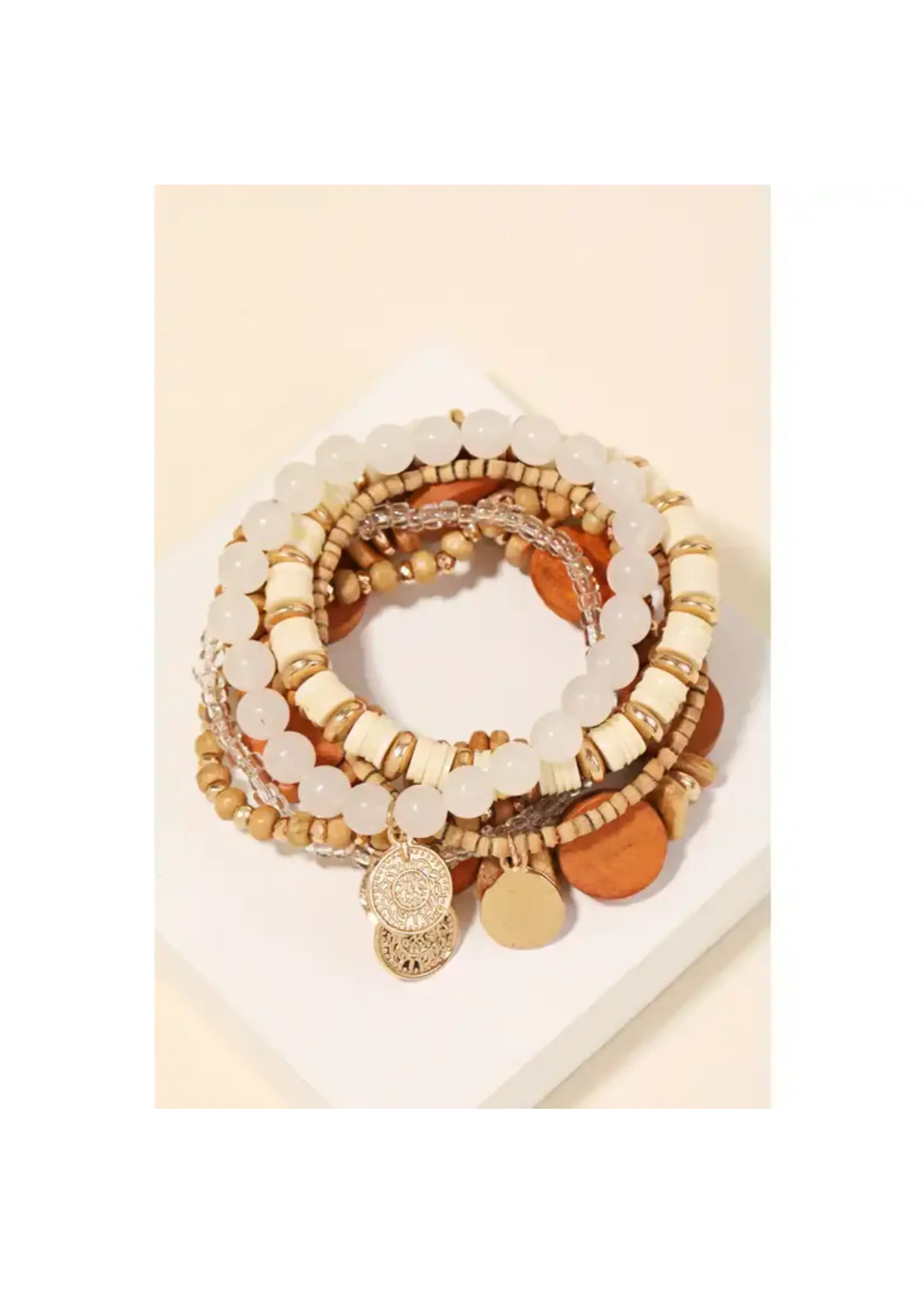 Wood Beaded Bracelet Set