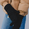 Black Knit Mittens