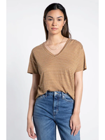 Hattie Tee - Bronze/White Stripe