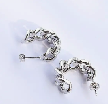 Lennyx Silver Hoop Earring